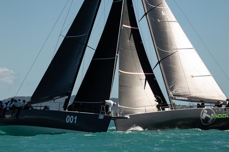 Ichi Ban and Hooligan - hard to separate - Airlie Beach Race Week photo copyright Shirley Wodson taken at  and featuring the TP52 class