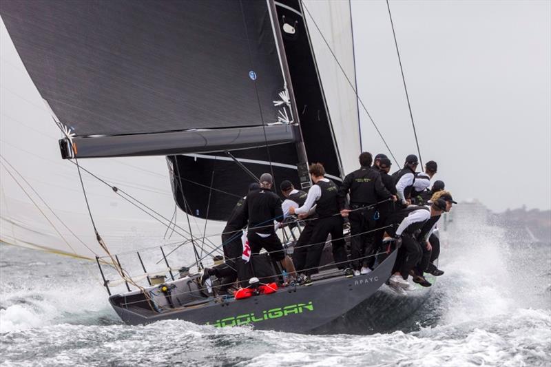 TP52 Hooligan at full throttle - 2018 Sydney Harbour Regatta photo copyright Andrea Francolini / MHYC taken at Middle Harbour Yacht Club and featuring the TP52 class