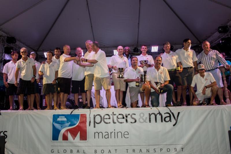 TP52 Zingara (Conviction) collect a haul of silverware at the Peters & May Round Antigua Race Prizegiving - photo © Ted Martin