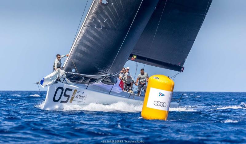 Sled leads the provisional classification - Audi 52 Super Series Sailing Week 2019 photo copyright 52 Super Series / Martinez Studio taken at Yacht Club Costa Smeralda and featuring the TP52 class