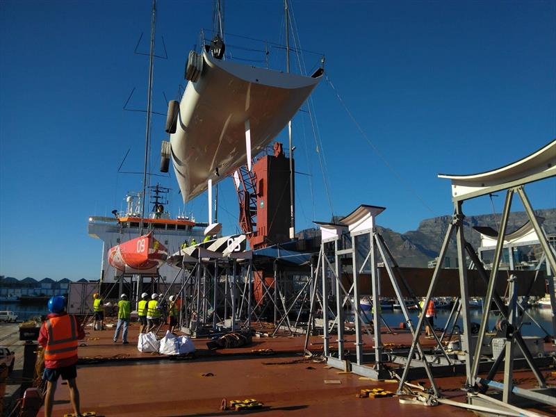 TP52 fleet aboard the 120m LOA general cargo ship, BBC Dolphin - photo © 52 Super Series