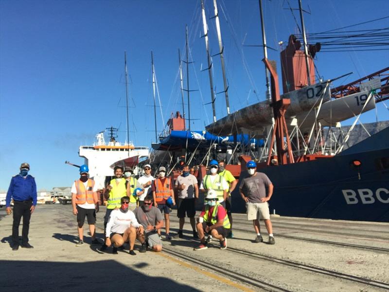 TP52 fleet aboard the 120m LOA general cargo ship, BBC Dolphin - photo © 52 Super Series