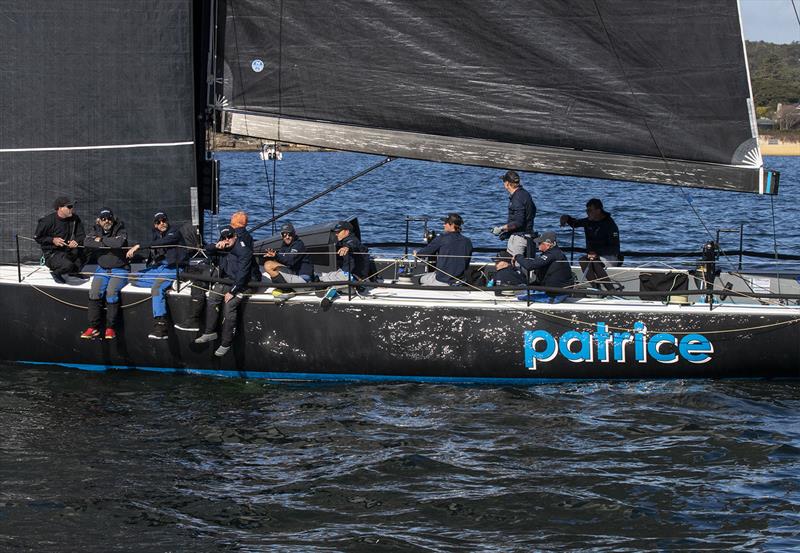 Great day for photography... Not so much for sailing. Tony Kirby's Patrice, from the Village of TeePees photo copyright John Curnow taken at Cruising Yacht Club of Australia and featuring the TP52 class