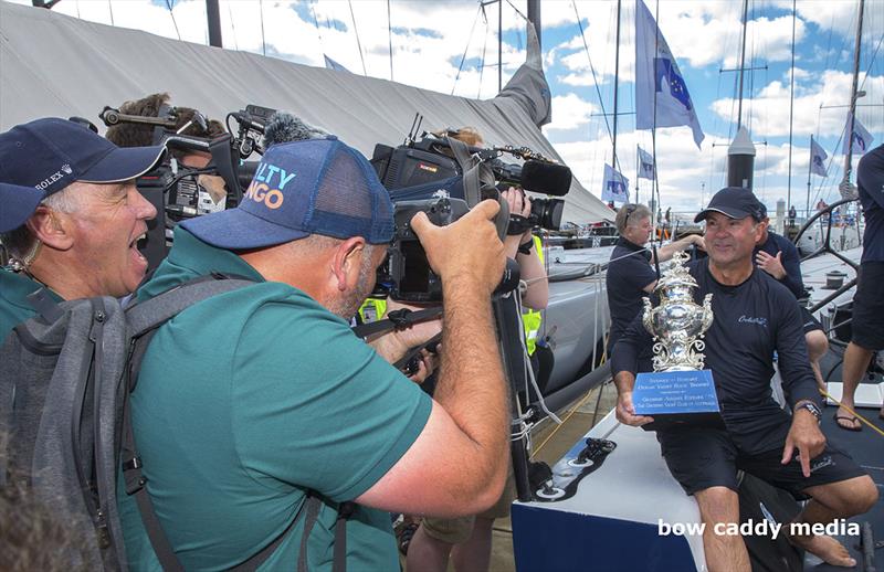 Media Scrum for Sam Haynes and Celestial - photo © Bow Caddy Media