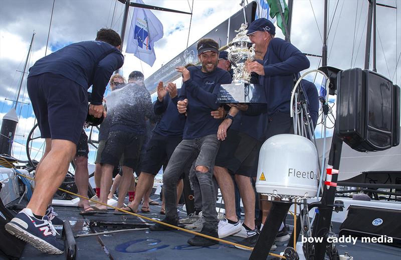 Spray them down photo copyright Bow Caddy Media taken at Cruising Yacht Club of Australia and featuring the TP52 class