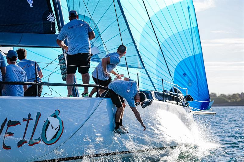Gweilo was first home and first in IRC - 2023 Pallas Capital TP52 Gold Cup Act 2 - Day 1 photo copyright Salty Dingo / SailFest Newcastle taken at Newcastle Cruising Yacht Club and featuring the TP52 class