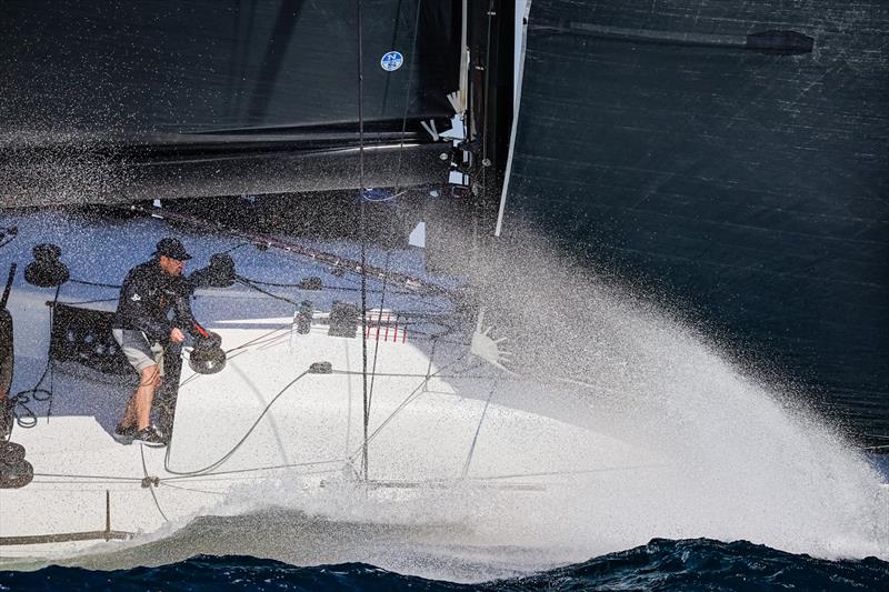 Quest fights her way through high winds and spray - Pallas Capital TP52 Gold Cup Act 3 photo copyright Salty Dingo / SPS taken at Newcastle Cruising Yacht Club and featuring the TP52 class