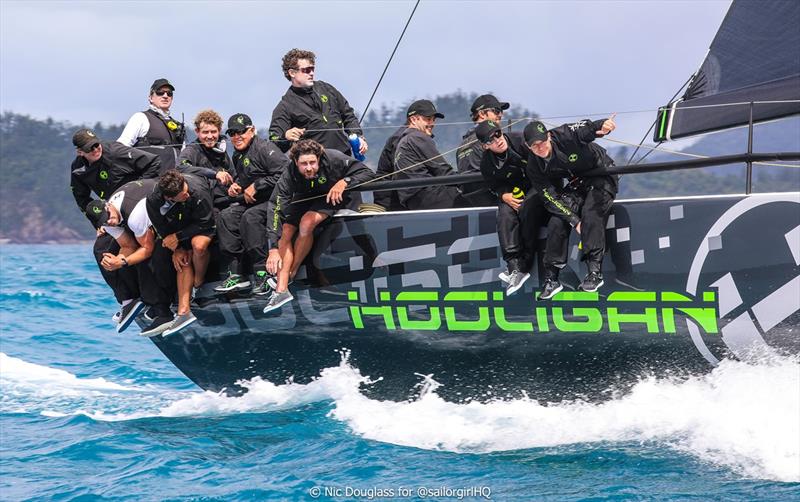 The last Hooligan at Hamilton Island Race Week 2019 photo copyright Nic Douglass / www.AdventuresofaSailorGirl.com taken at  and featuring the TP52 class