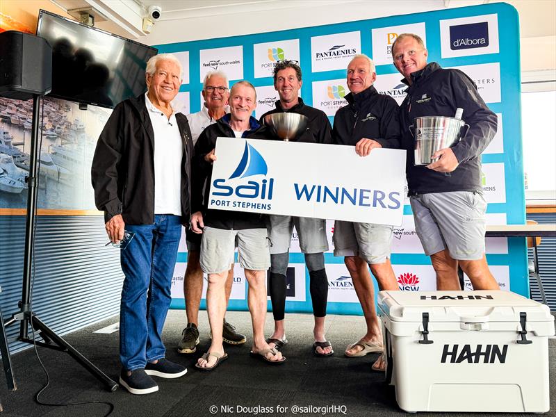 Hooligan - winners of the NSW IRC Championship during TP52 Pallas Capital Gold Cup Act 3 at the Sail Port Stephens Performance Series photo copyright Nic Douglass for @sailorgirlHQ taken at Newcastle Cruising Yacht Club and featuring the TP52 class