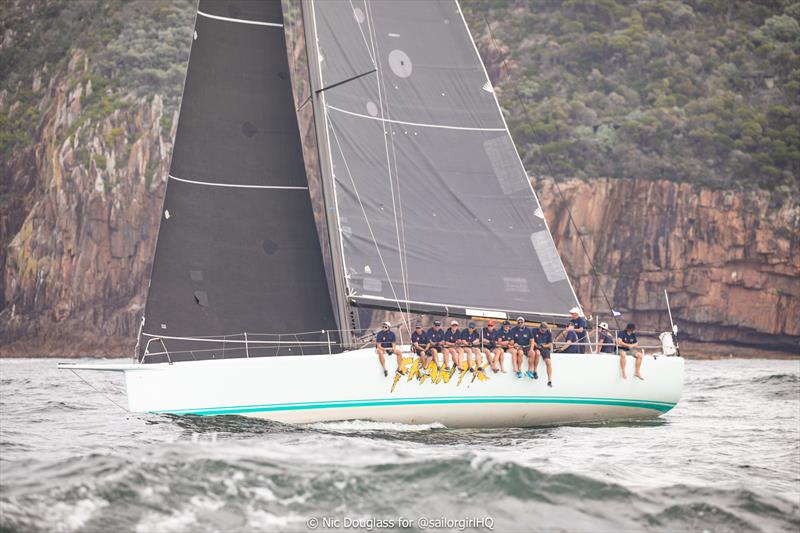 Frantic was on fire in the passage race during TP52 Pallas Capital Gold Cup Act 3 at the Sail Port Stephens Performance Series photo copyright Nic Douglass for @sailorgirlHQ taken at Newcastle Cruising Yacht Club and featuring the TP52 class