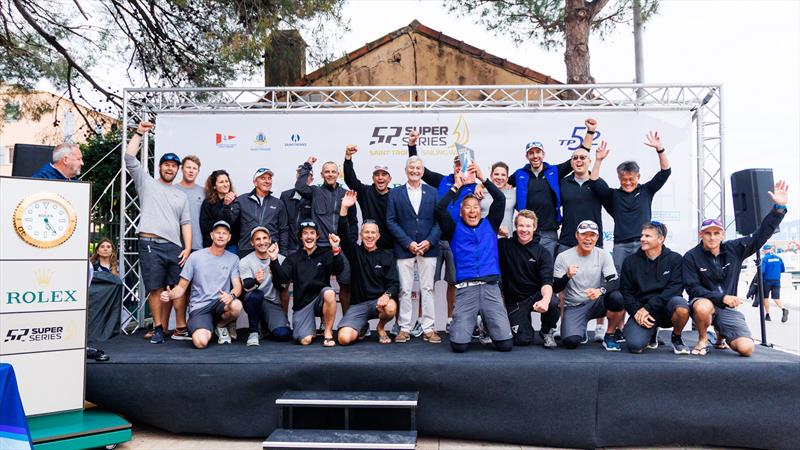52 SUPER SERIES Saint-Tropez Cup Prize Giving photo copyright Nico Martinez / 52 Super Series taken at Société Nautique de Saint-Tropez and featuring the TP52 class
