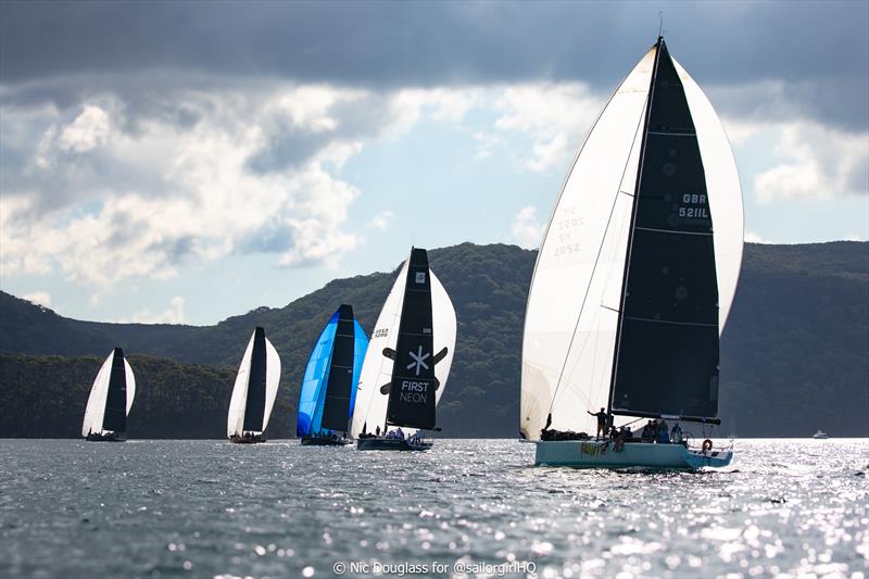 The parade at TP52 Pallas Capital Gold Cup 2025 Act 4 photo copyright Nic Douglass for @sailorgirlhq taken at Royal Prince Alfred Yacht Club and featuring the TP52 class