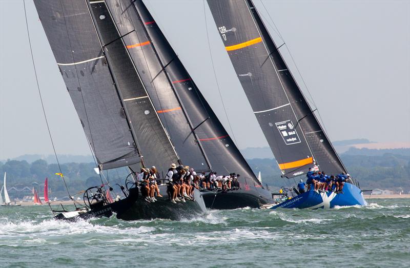 IRC 0 fleet - North Sails Cowes Week Day 3 photo copyright Martin Augustus / www.sailingimages.co.uk taken at Cowes Combined Clubs and featuring the TP52 class
