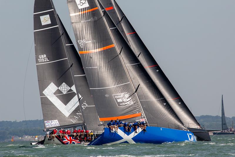 IRC 0 fleet - North Sails Cowes Week Day 3 photo copyright Martin Augustus / www.sailingimages.co.uk taken at Cowes Combined Clubs and featuring the TP52 class