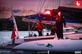 Guy Chester with his flare in the New Caledonia Groupama Race © Nic Douglass @sailorgirlHQ