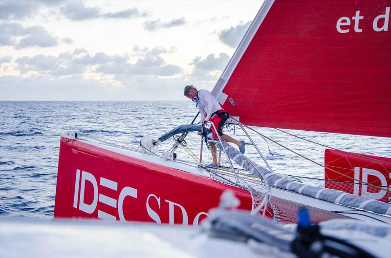 IDEC SPORT during their Jules Verne Trophy record attempt photo copyright IDEC Sport taken at  and featuring the Trimaran class