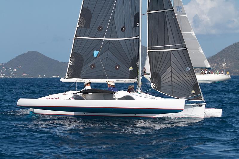 Piglet, Joe San Martin's 23ft Newick Trimaran, Piglet won all races to top CSA Multihull division at the BVI Spring Regatta photo copyright BVISR / www.ingridabery.com taken at Royal BVI Yacht Club and featuring the Trimaran class