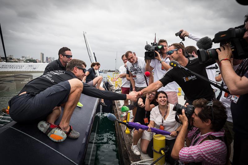 Sebastien Josse and Thomas Rouxeltake, Maxi Edmond de Rothschild, second in the Transat Jacques Vabre - photo © Jean-Marie Liot / TJV