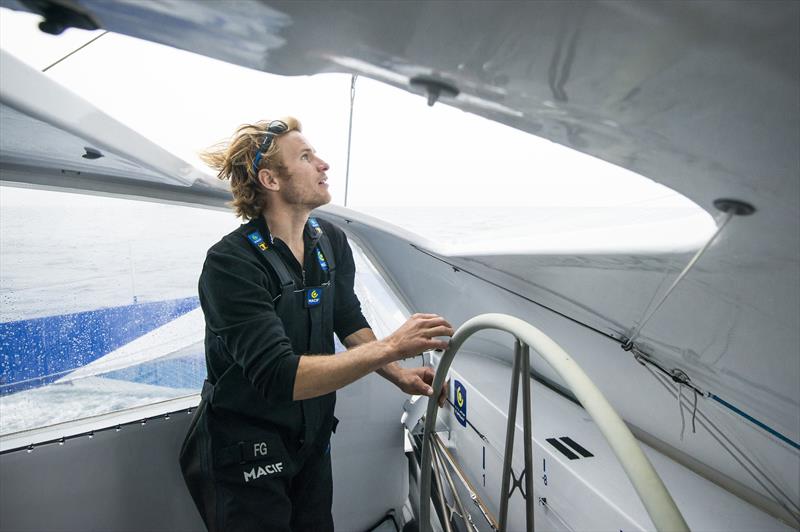 Francois Gabart onboard the maxi trimaran MACIF photo copyright Vincent Curutchet / ALEA / MACIF taken at  and featuring the Trimaran class