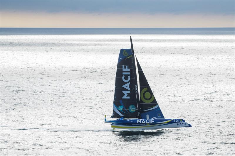 Francois Gabart on the maxi trimaran MACIF training off Belle Ile ahead of The Route du Rhum - Destination Guadeloupe photo copyright Vincent Curutchet / ALéA / Macif taken at  and featuring the Trimaran class