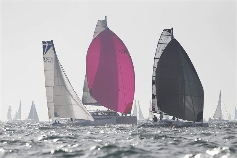 Round the Island Race 2019 start photo copyright Paul Wyeth taken at  and featuring the Trimaran class