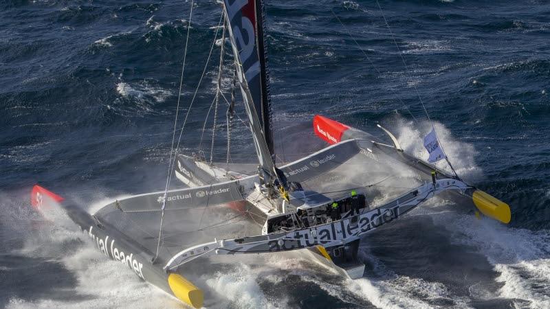 2019 Brest Atlantiques start photo copyright Alexis Courcoux / Brest Atlantiques taken at  and featuring the Trimaran class