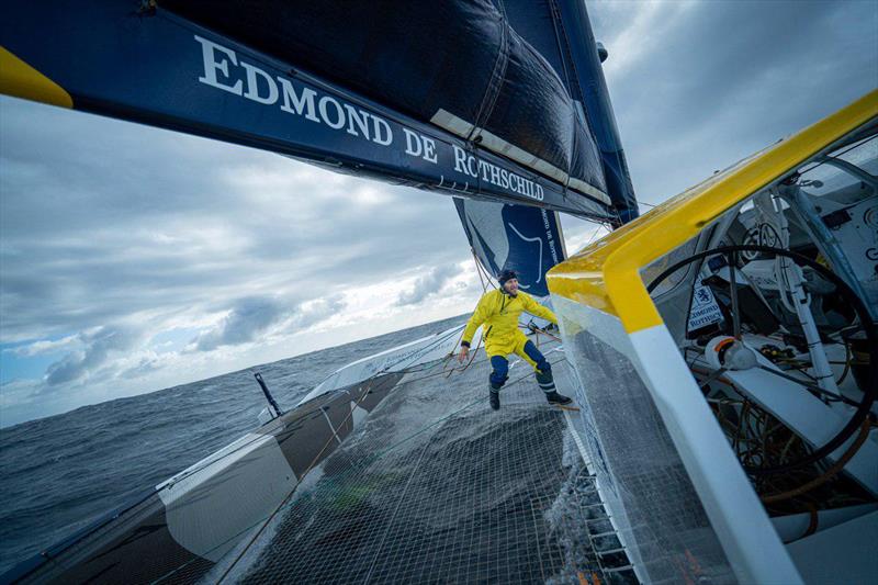 Onboard the Maxi Edmond de Rothschild during the 2019 Brest Atlantiques photo copyright Yann Riou / PolaRYSE / Gitana S taken at  and featuring the Trimaran class
