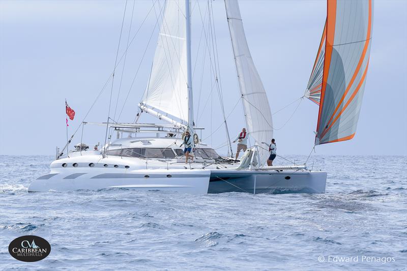 Jetwave Avalon on Caribbean Multihull Challenge day 1 photo copyright Edward Penagos taken at Sint Maarten Yacht Club and featuring the Trimaran class