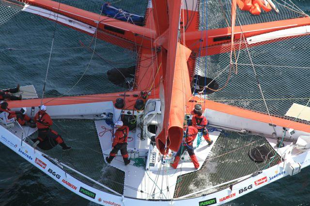 TeamVodafoneSailing break the Coastal Classic race record photo copyright Rob Webb / Coastal Classic taken at New Zealand Multihull Yacht Club and featuring the Trimaran class