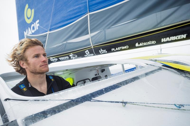 Sailing onboard maxi trimaran MACIF with skipper Francois Gabart, during training off Port la Foret, South Brittany photo copyright Vincent Curutchet / ALéA / Macif taken at  and featuring the Trimaran class