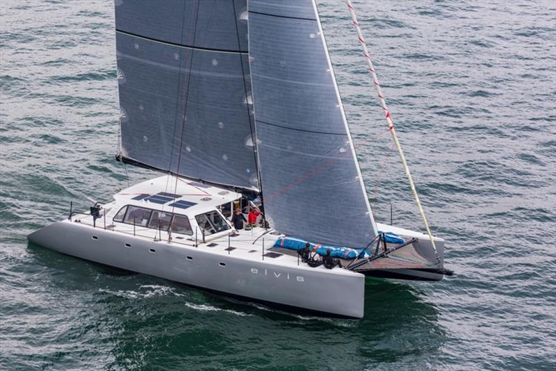 Elvis a Gunboat 62, leads the Multihull Division at the start - photo © Daniel Forster / PPL