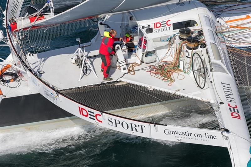 IDEC Sport, skipper Francis Joyon photo copyright Jean Marie Liot / ALEA / IDEC SPORT taken at  and featuring the Trimaran class