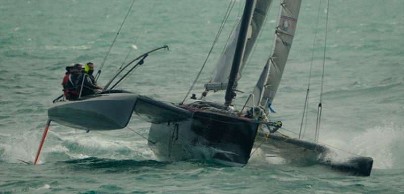 Brisbane to Gladstone Race 2019 photo copyright Mitchell Pearson / SurfSailKite taken at Queensland Cruising Yacht Club and featuring the Trimaran class