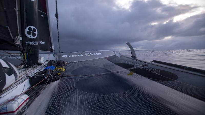 Actual Leader - Brest Atlantiques day 3 photo copyright Ronan Gladu / Actual Leader taken at  and featuring the Trimaran class