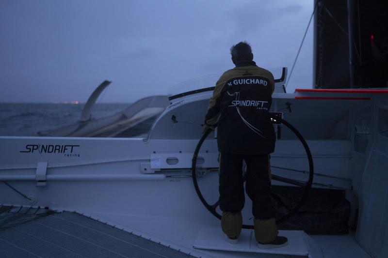 Spindrift racing at Jules Verne Trophy photo copyright Chris Schmid / Spindrift Racing taken at  and featuring the Trimaran class