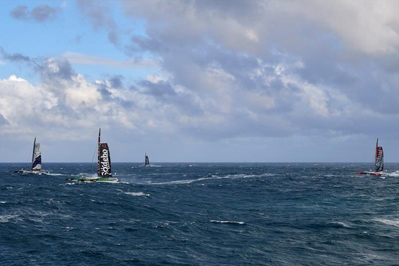 Brest Atlantiques fleet photo copyright Yvan Zedda / Brest Atlantiques taken at  and featuring the Trimaran class