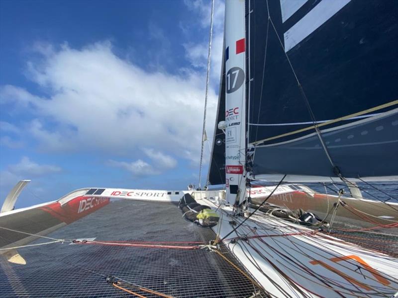 IDEC Sport expected to reach Shenzhen tomorrow morning photo copyright Fabrice Turri / IDEC Sport taken at  and featuring the Trimaran class