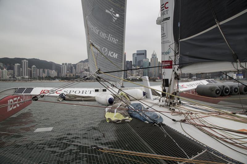Inf***ers? We got 'em. IDEC Sport, Francis Joyon, HK-London Clipper Route Record photo copyright Guy Nowell taken at  and featuring the Trimaran class