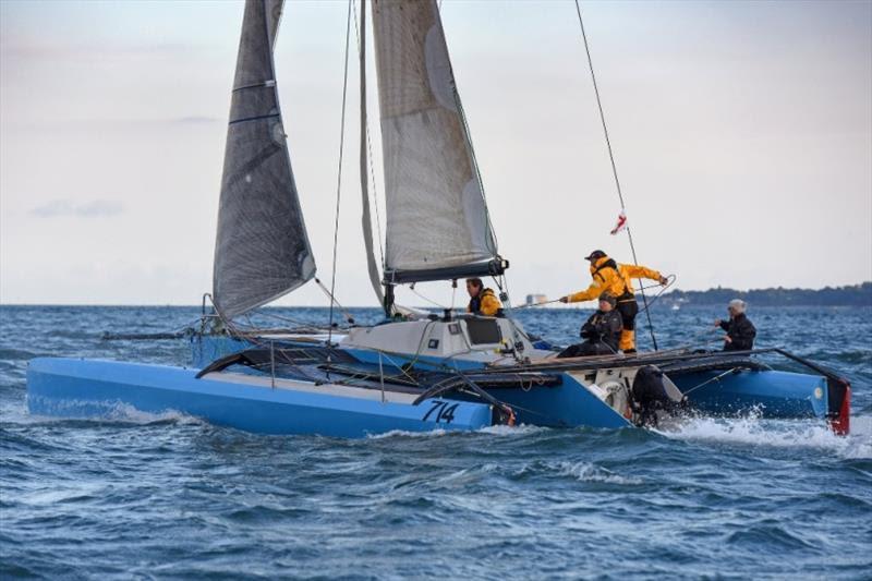 Ross Hobson's Sea Cart 30 Buzz - RORC Summer Series Race 2 photo copyright Rick Tomlinson taken at Royal Ocean Racing Club and featuring the Trimaran class