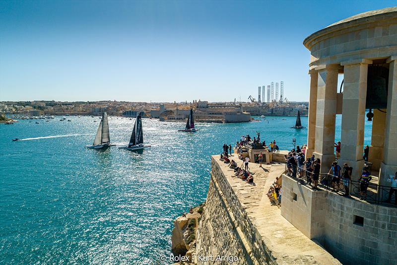 Start of the Rolex Middle Sea Race  photo copyright Kurt Arrigo taken at Royal Malta Yacht Club and featuring the Trimaran class