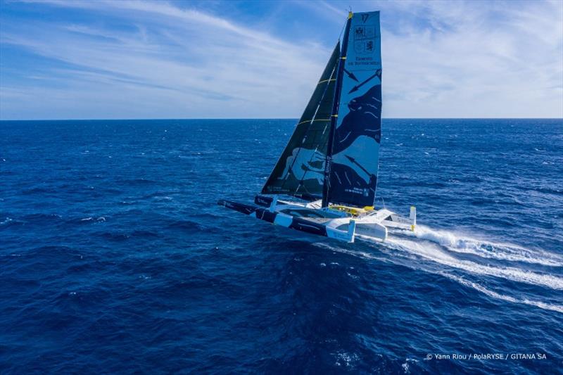 Maxi Edmond de Rothschild - Jules Verne Trophy record attempt - photo © Yann Riou / Polaryse / Gitana SA