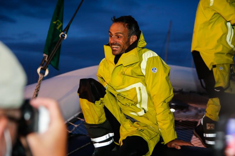 Co-skipper Franck Cammas - Rolex Fastnet Race photo copyright Paul Wyeth / pwpictures.com taken at Royal Ocean Racing Club and featuring the Trimaran class
