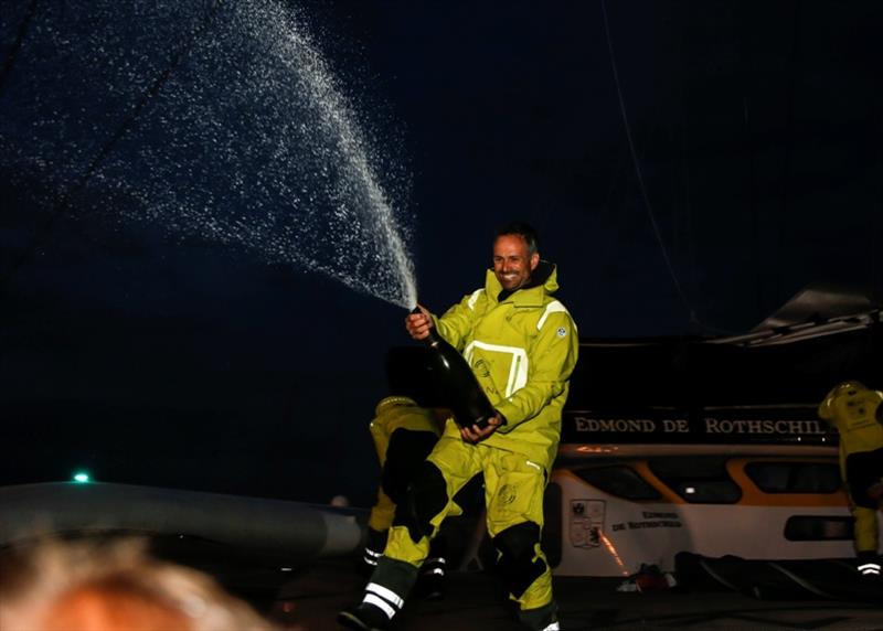 Edmond De Rothschild, line honours in the Rolex Fastnet Race - photo © Paul Wyeth