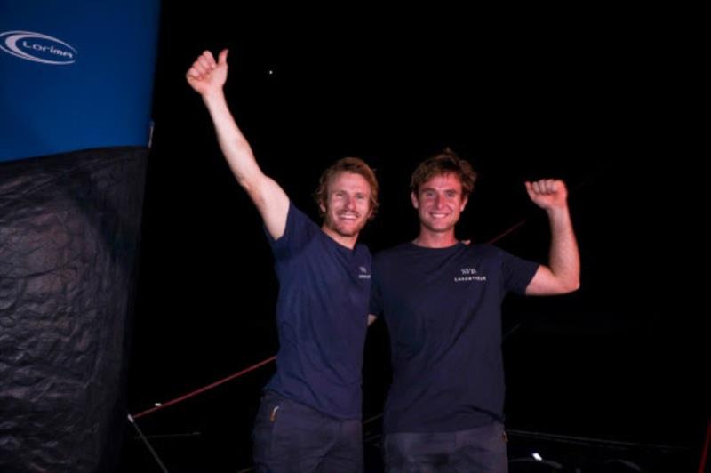 François Gabart and Tom Laperche - Transat Jacques Vabre, Day 18 photo copyright Media TJV taken at  and featuring the Trimaran class