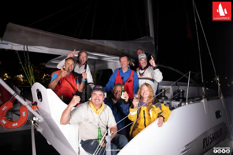 The Rushour Team finish the New Caledonia Groupama Race photo copyright Nic Douglass @sailorgirlHQ taken at Cercle Nautique Calédonien and featuring the Trimaran class