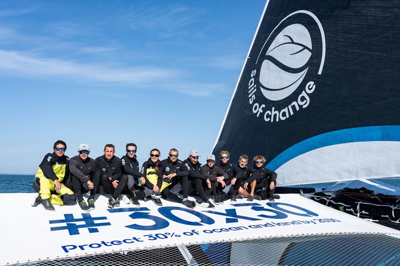 'Sails of Change' set for their next attempt on the Jules Verne Trophy photo copyright G_LEBEC_SPINDRIFT taken at  and featuring the Trimaran class