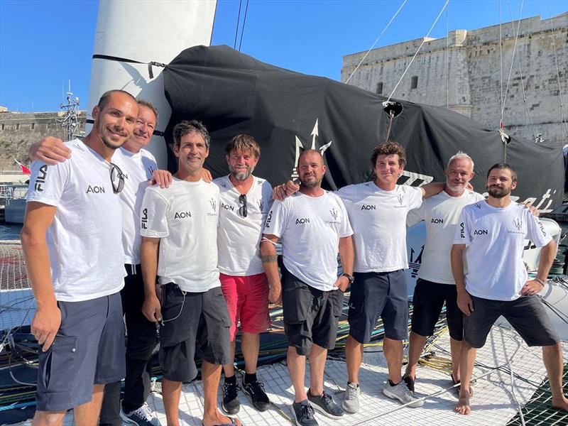 Giovanni Soldini and FILA together on board the Maserati Multi70 full electric photo copyright Alberto Origone taken at  and featuring the Trimaran class