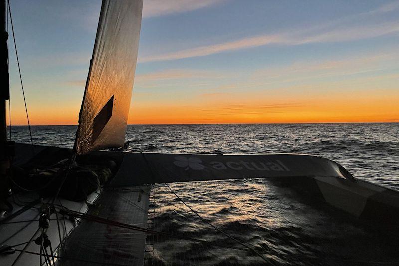 Yves le Blevec in the Route du Rhum Destination Guadeloupe photo copyright Actual Ultim 3 taken at  and featuring the Trimaran class