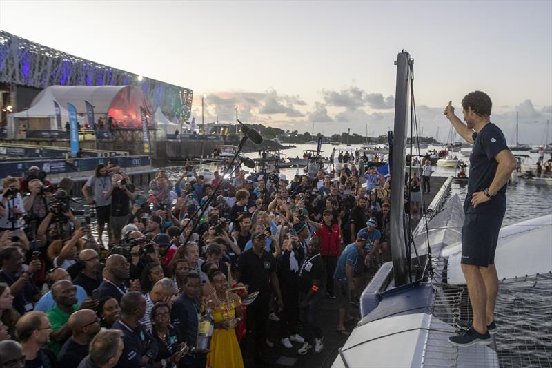 Charles Caudrelier wins Route du Rhum-Destination Guadeloupe 2022, breaking the course record photo copyright Alexis Courcoux / #RDR2022 taken at  and featuring the Trimaran class