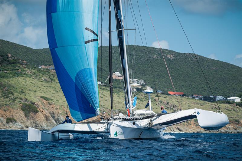 Guy Chester and his trimaran Oceans Tribute are a long way from home, but Guys has found a home within the Caribbean sailing community, and is committed to giving back photo copyright Laurens Morel taken at Sint Maarten Yacht Club and featuring the Trimaran class